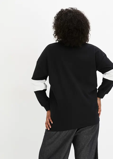 Oversizesweatshirt i bomullsmix, bonprix