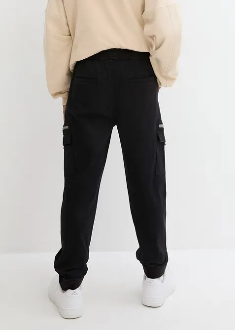 Cargobyxa i stretchig bomullsmix för barn, normal passform, raka ben, bonprix