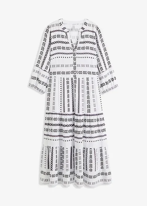 M&ouml;nstrad mellanl&aring;ng kl&auml;nning, bonprix