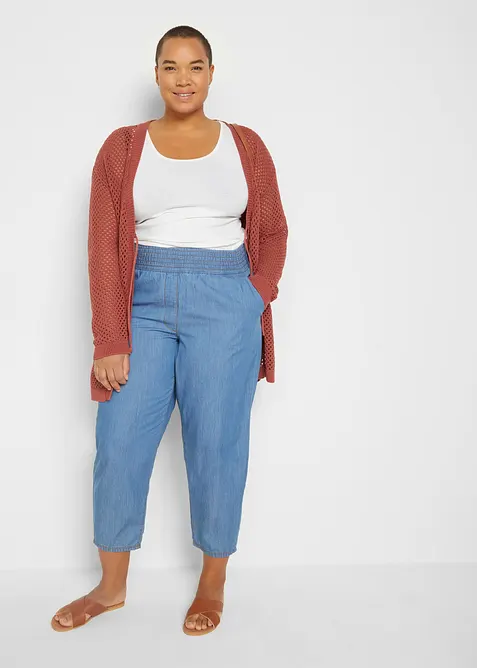 Mom Jeans High Waist, ekologisk bomull, bonprix