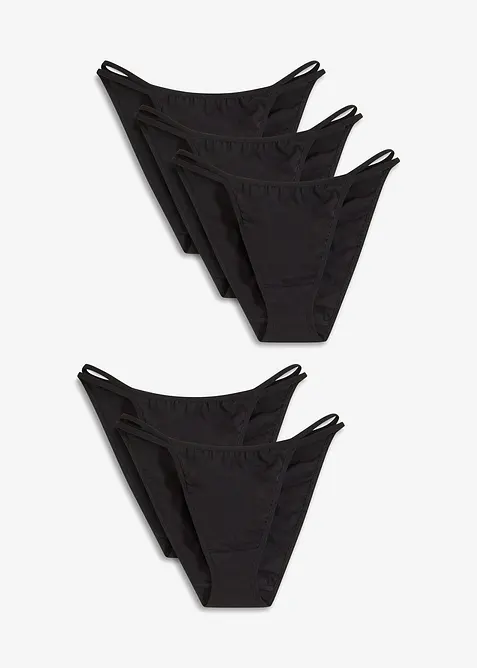 Minitrosa i tangamodell av ekologisk bomull (5-pack), bonprix