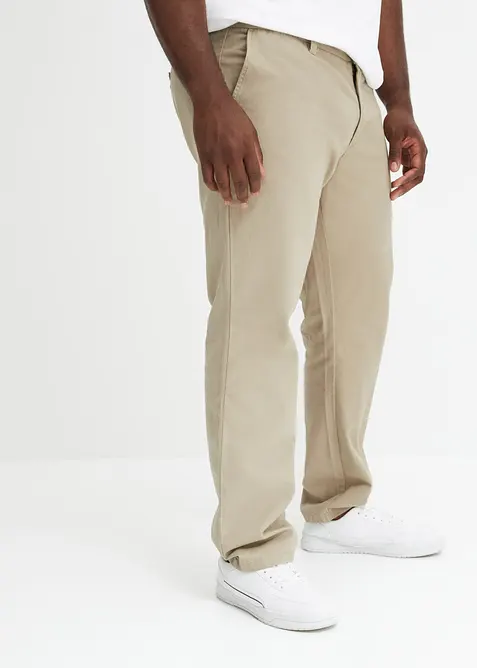 Chinos av bomull i Regular Fit, Straight, bonprix