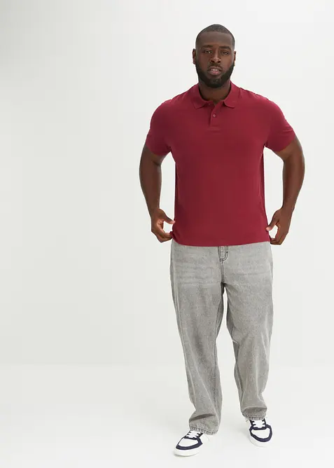 Kortärmad pikétröja i bomull, bonprix