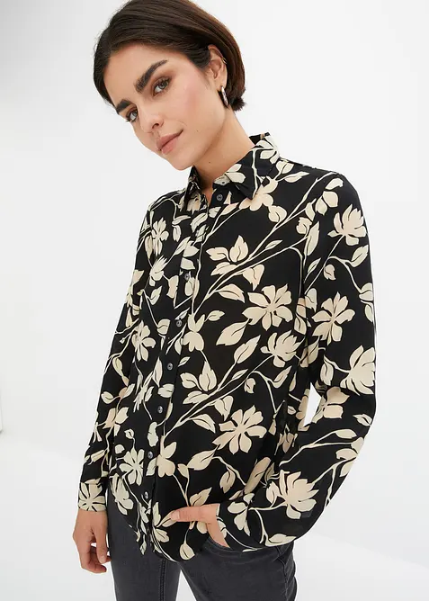 M&ouml;nstrad chiffongblus, bonprix