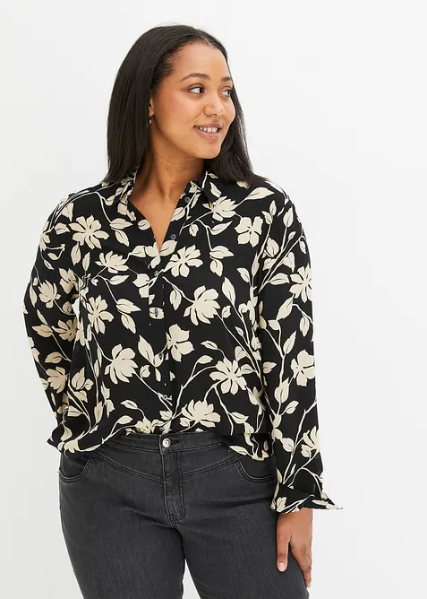 M&ouml;nstrad chiffongblus, bonprix