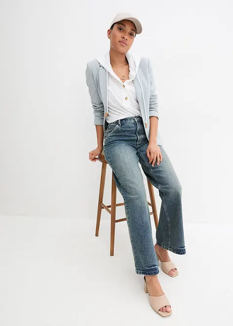 Wide Leg Jeans High Waist, Low Stretch, bonprix