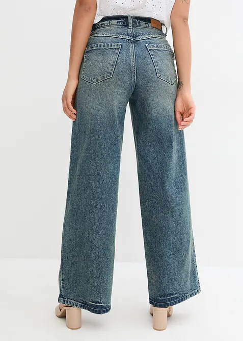 Wide Leg Jeans High Waist, Low Stretch, bonprix