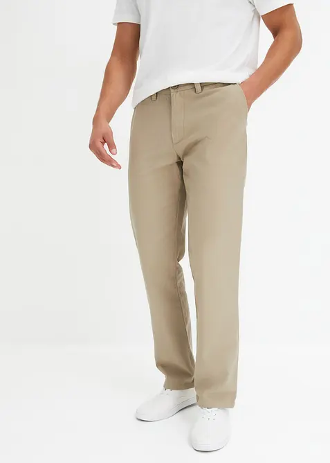 Chinos av bomull i Regular Fit, Straight, bonprix
