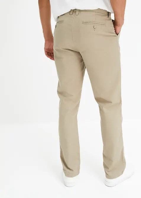 Chinos av bomull i Regular Fit, Straight, bonprix