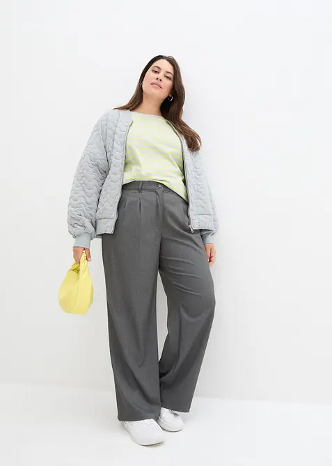 Byxa med h&ouml;g midja och vida ben, bonprix