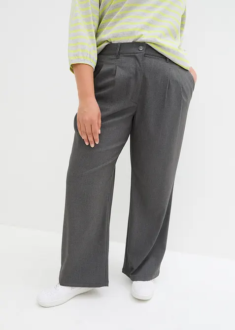 Byxa med h&ouml;g midja och vida ben, bonprix