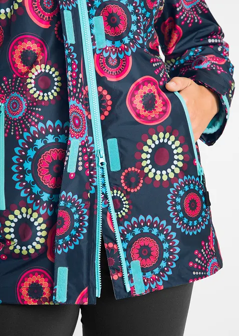 Vattentät 2-i-1-funktionsjacka med huva, bonprix