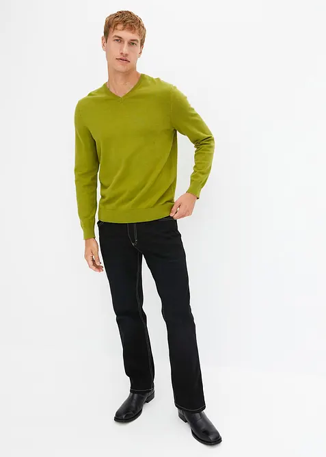 Finstickad tr&ouml;ja av mjuk bomullsmix, bonprix