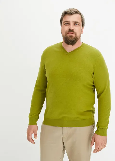 Finstickad tr&ouml;ja av mjuk bomullsmix, bonprix