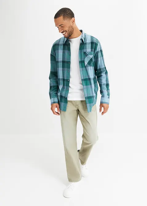 L&aring;ng&auml;rmad flanellskjorta, bonprix