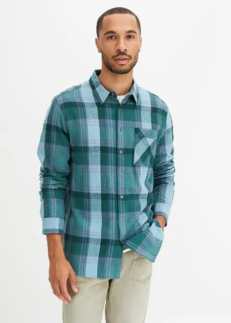 L&aring;ng&auml;rmad flanellskjorta, bonprix