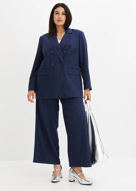 Dubbelknäppt kavaj av viskosmix, bonprix