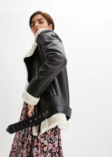 Mc-jacka av pälsimitation, bonprix