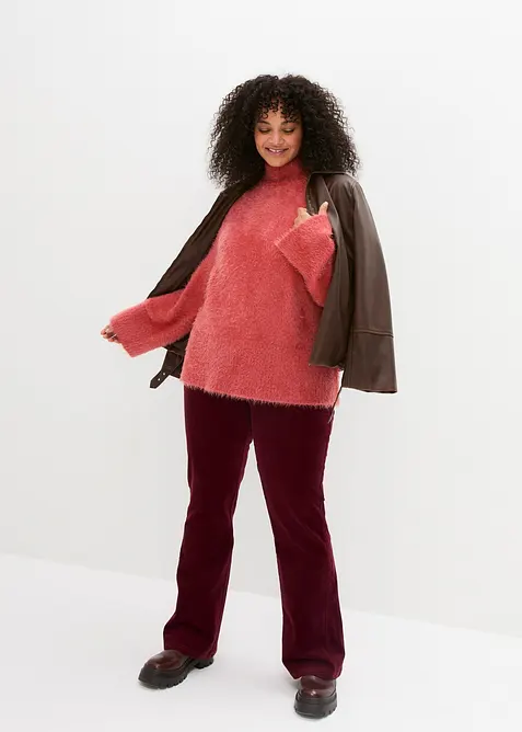 Tr&ouml;ja i fj&auml;dergarn med vida &auml;rmar och boxy fit, bonprix