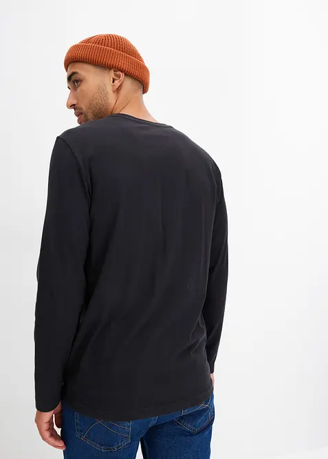 Långärmad T-shirt med ekologisk bomull (2-pack), bonprix