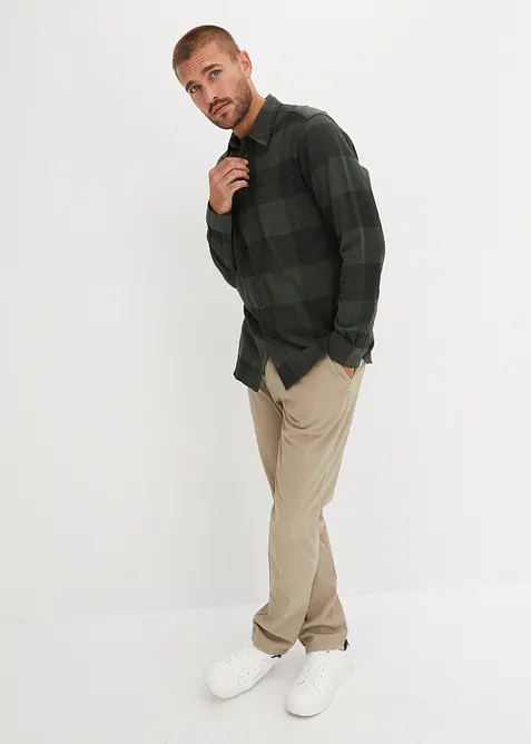 Långärmad flanellskjorta av mjuk bomull, bonprix