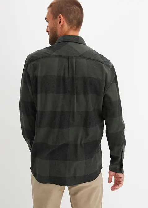 Långärmad flanellskjorta av mjuk bomull, bonprix