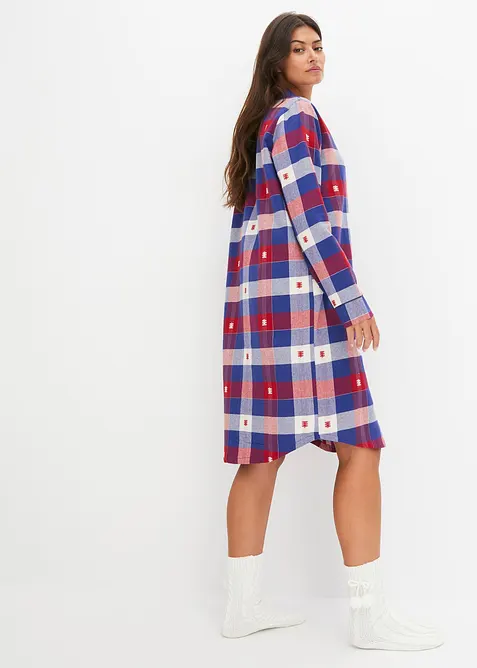 Vävt nattlinne med knappslå, bonprix