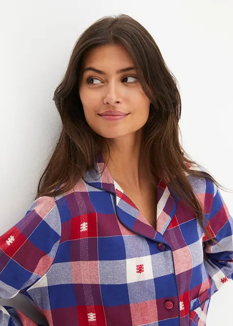 Vävt nattlinne med knappslå, bonprix