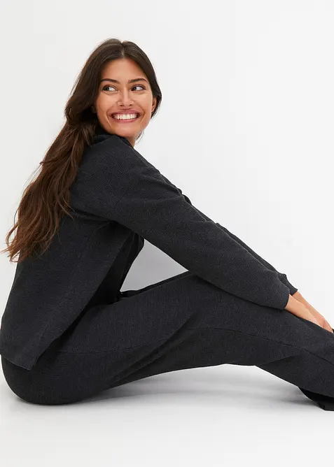 Tröja och byxa av jersey med struktur, bonprix