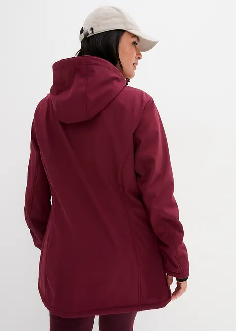 Lång funktionsjacka i softshell med teddyfleece, bonprix