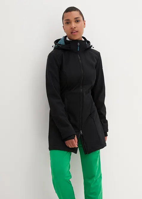 L&aring;ng funktionsjacka i softshell med teddyfleece, bonprix