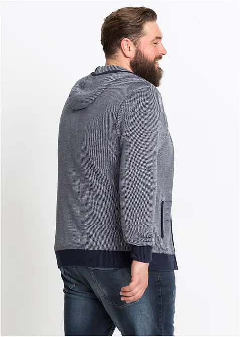 Cardigan med luva i ren bomull, bonprix