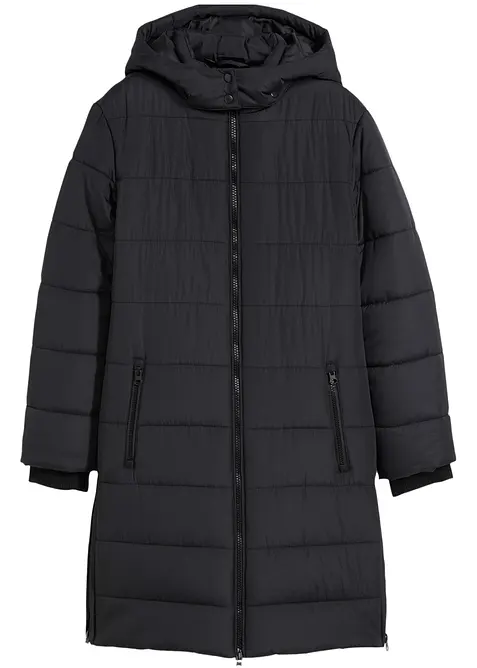 Kviltad kappa med avtagbar huva, bonprix