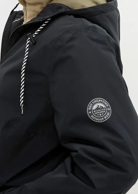 Vadderad mellanlång regnkappa, vattentät, bonprix