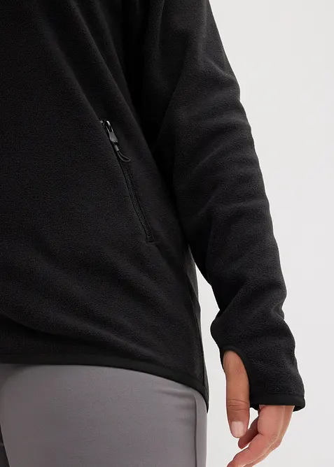 Fleecejacka med fickor med dragkedja, bonprix