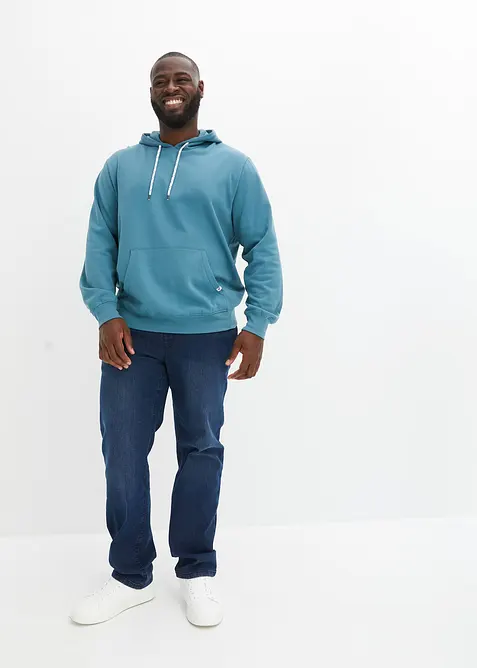 Sweatshirt med huva och bekväm skärning, bonprix
