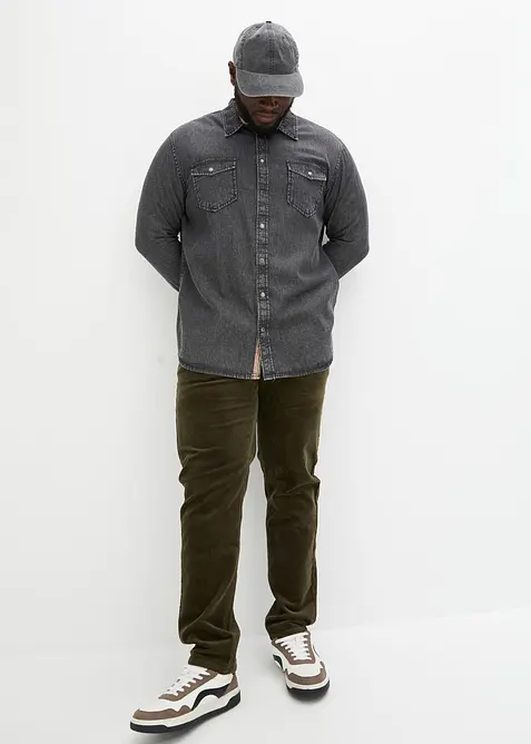 Jeansskjorta i ren bomull, bonprix