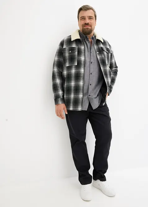 Byxa i twill av bomull, Regular Fit, Straight, bonprix