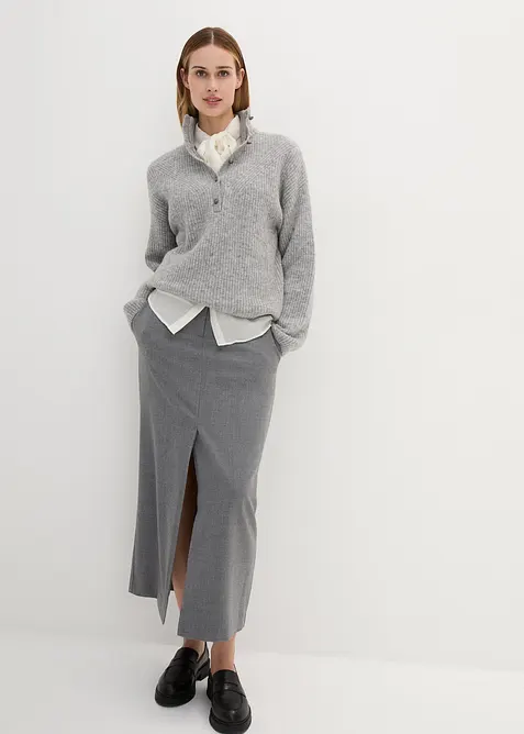 Oversizetr&ouml;ja i ylleblandning med alpackaull, bonprix