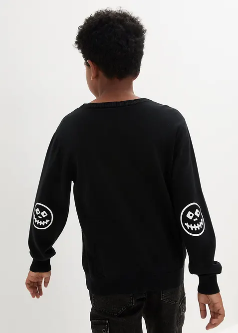 Finstickad tröja av ren bomull, bonprix