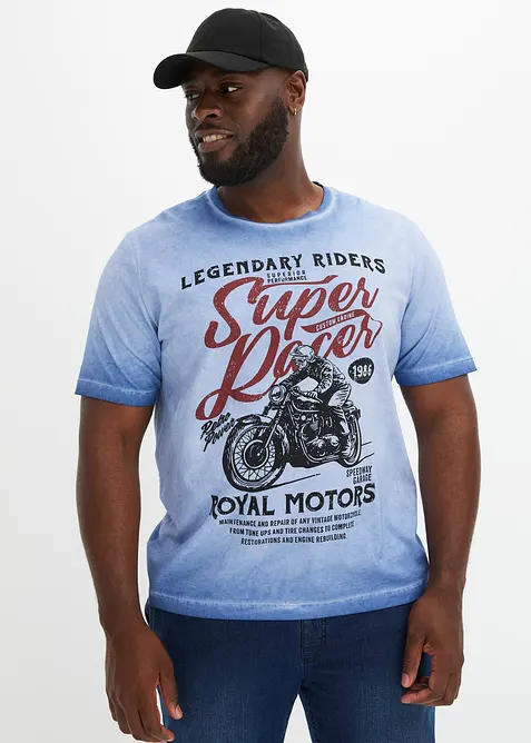 T-shirt i ekologisk bomull med tv&auml;ttade effekter, bonprix