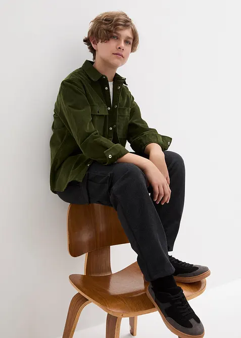 Joggingbyxa i cargostil av mjuk bomullsmix, bonprix