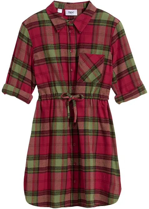 Blusklänning i flanell, bonprix