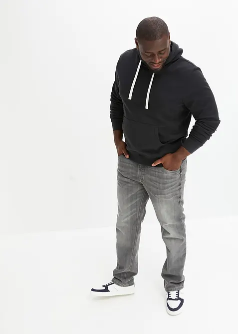 Sweatshirt med huva i ren bomull, bonprix