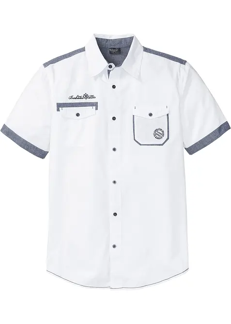 Kort&auml;rmad skjorta i bomull, bonprix