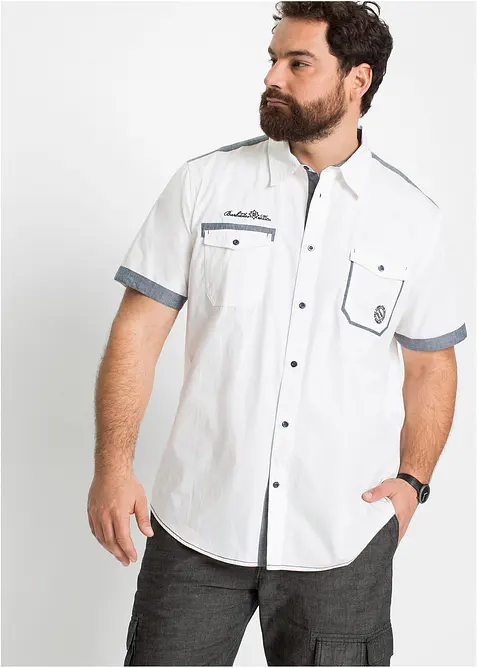 Kort&auml;rmad skjorta i bomull, bonprix