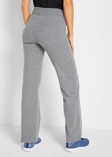 Stretchig sportbyxa i bomull med bootcut (2-pack), bonprix