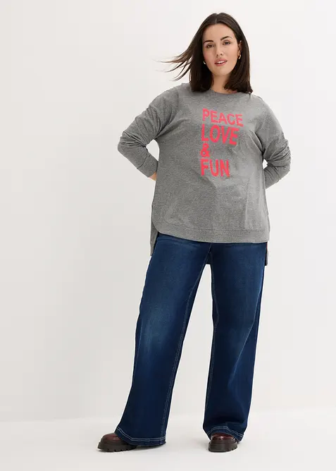 T-shirt med neonf&auml;rgat tryck, bonprix