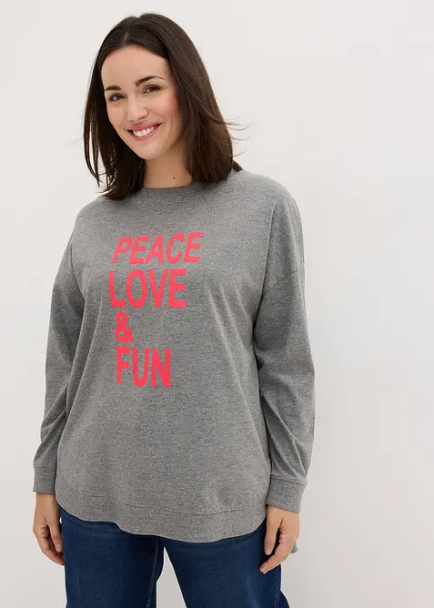 T-shirt med neonf&auml;rgat tryck, bonprix