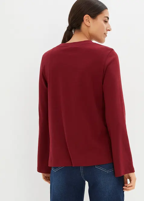 Långärmad T-shirt i tung bomull, Essentials, bonprix